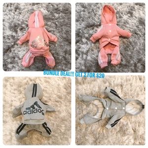 TWO ADIDOG TRACKSUITS !!! Size Small, gray / pink